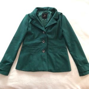 Jack Emerald Green Hooded Peacoat